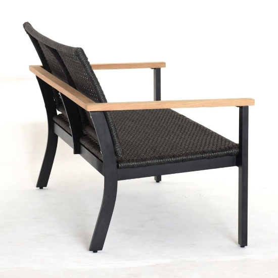Naples Sofa with Charcoal Rope side