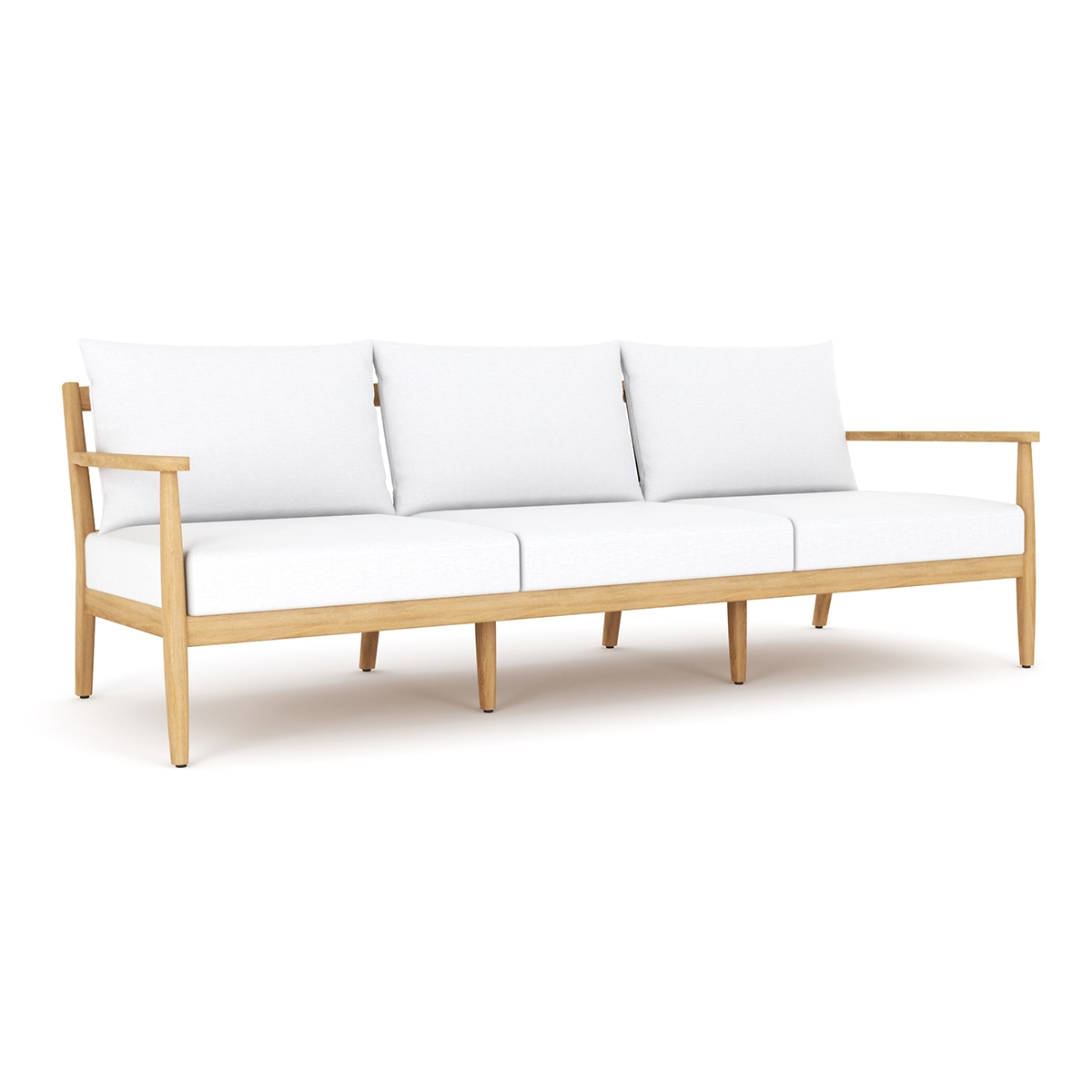 Royal Teak Palma Sofa with White Cushions - PAL3S-W