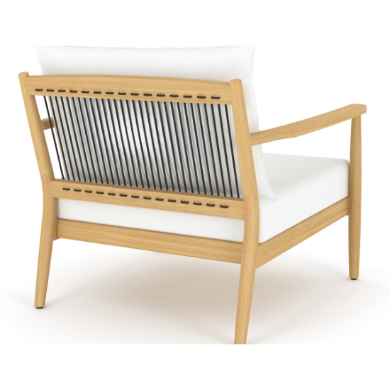 Palma Club Chair with White Cushions back