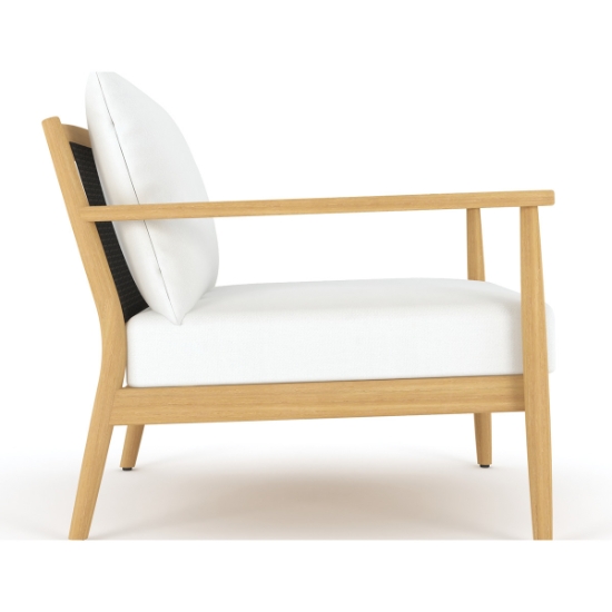 Palma Club Chair with White Cushions side