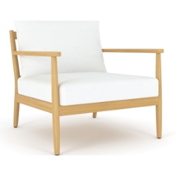 Royal Teak Palma Club Chair with White Cushions - PALCC-W