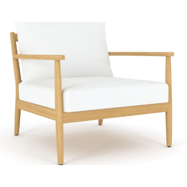 Royal Teak Palma Club Chair with White Cushions - PALCC-W