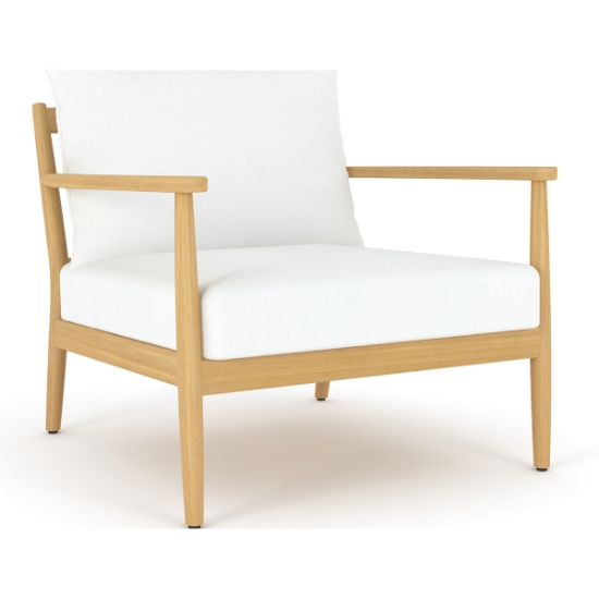 Royal Teak Palma Club Chair with White Cushions - PALCC-W
