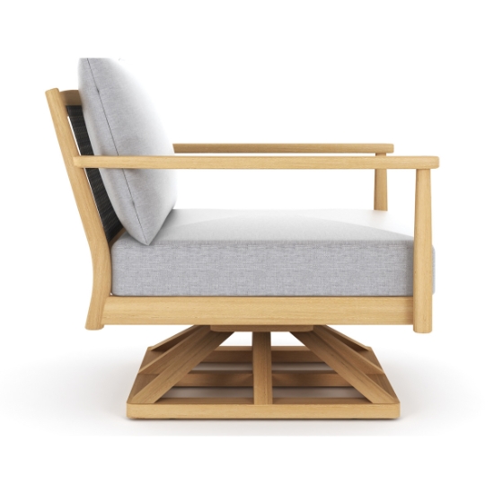 Palma Swivel Chair with Granite Cushions side