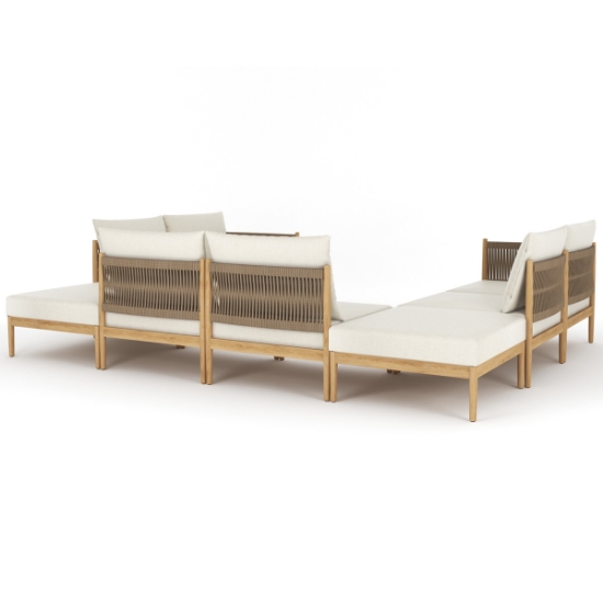 San Lucas Teak Modular Set back