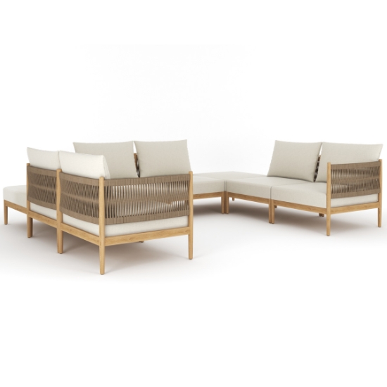 San Lucas Teak Modular Set side