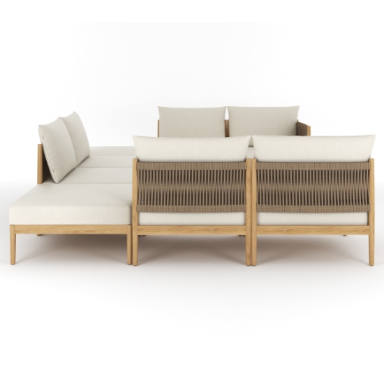 San Lucas Teak Modular Set side