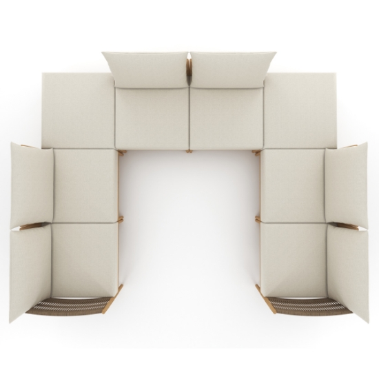 San Lucas Teak Modular Set top