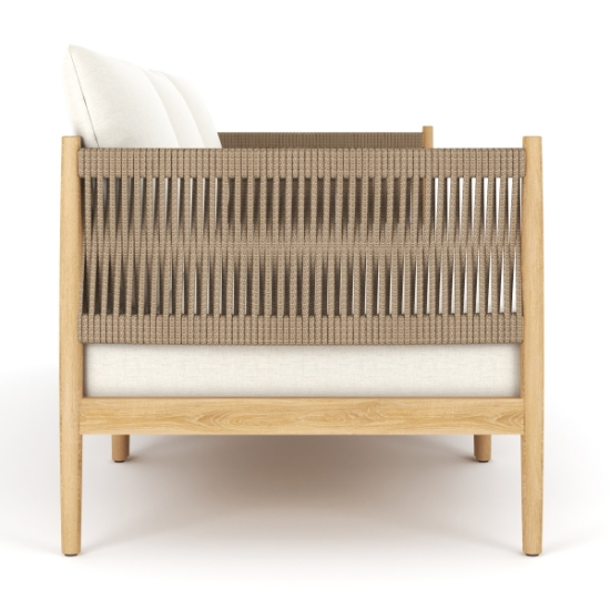 San Lucas Modular Teak and Rope Sofa side