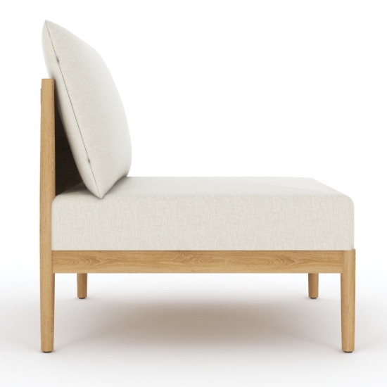 San Lucas Armless Sectional Chair side