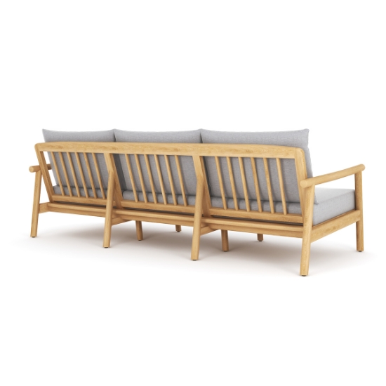 Royal Teak Seville Sofa with Cushions back