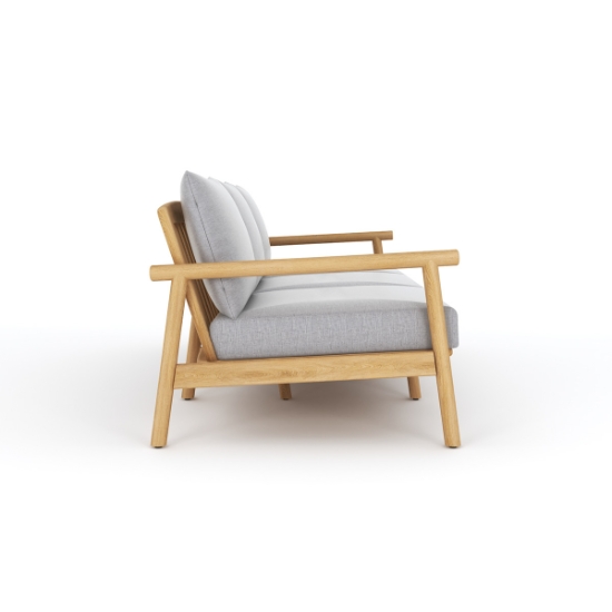 Royal Teak Seville Sofa with Cushions side