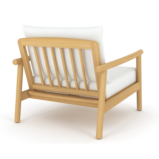 Seville Club Chair with White Cushions back
