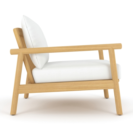 Seville Club Chair with White Cushions side