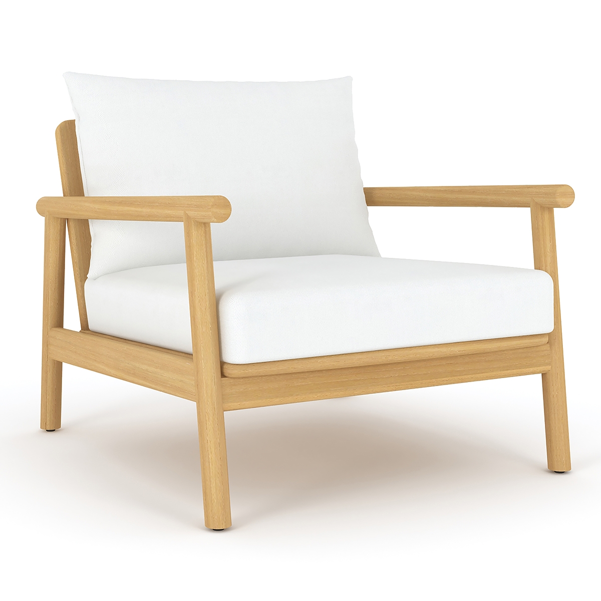 Royal Teak Seville Club Chair with White Cushions - SEVCC-W