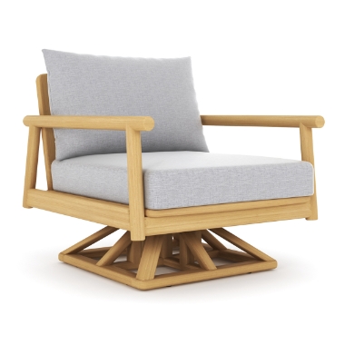 Royal Teak Seville Swivel Chair with Granite Cushions - SEVSW-G