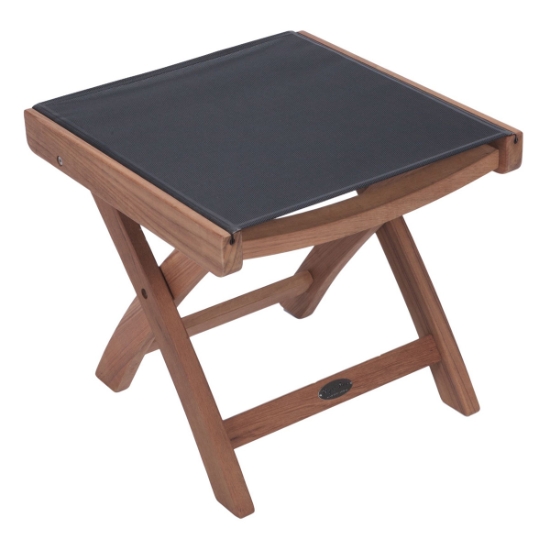 Royal Teak Black Sling Footrest - FRBS