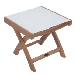 Royal Teak White Sling Footrest - FRWS