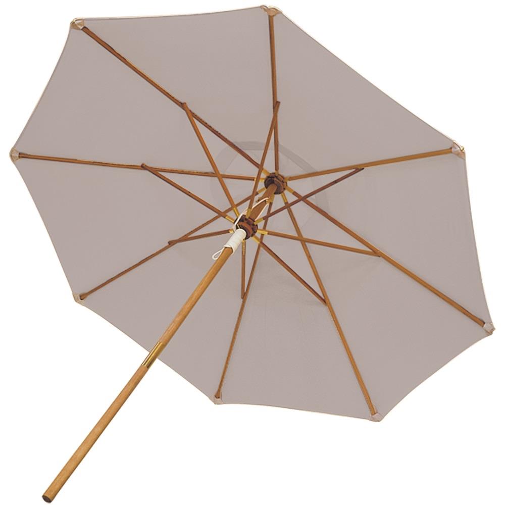 Royal Teak Teak 10' Deluxe Umbrella with Olefin Granite Fabric - UMBGRA