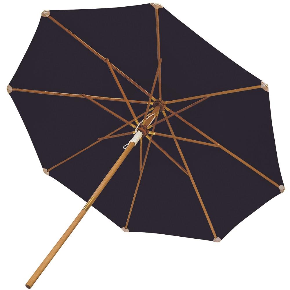Royal Teak Teak 10' Deluxe Umbrella with Olefin Navy Fabric - UMN
