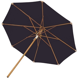 Royal Teak Teak 10 Deluxe Umbrella with Olefin Navy Fabric - UMN