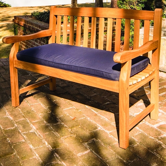 Royal teak bench with cushion
