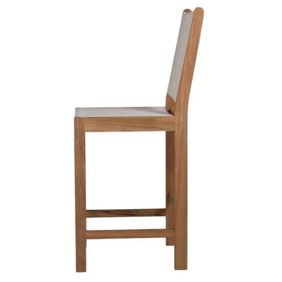 Sling teak bar chair