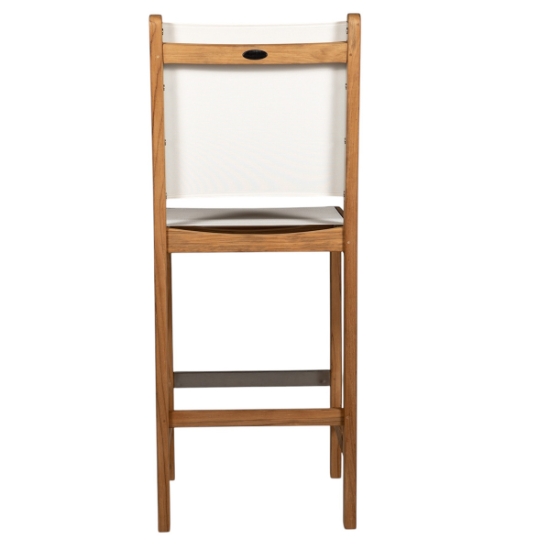 Royal teak bar chair back view