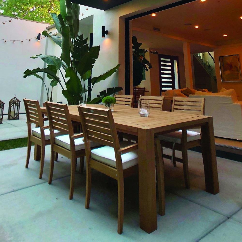 Royal Teak Avant Outdoor Dining Set For 6 With 96 Table Rt Avant Set3