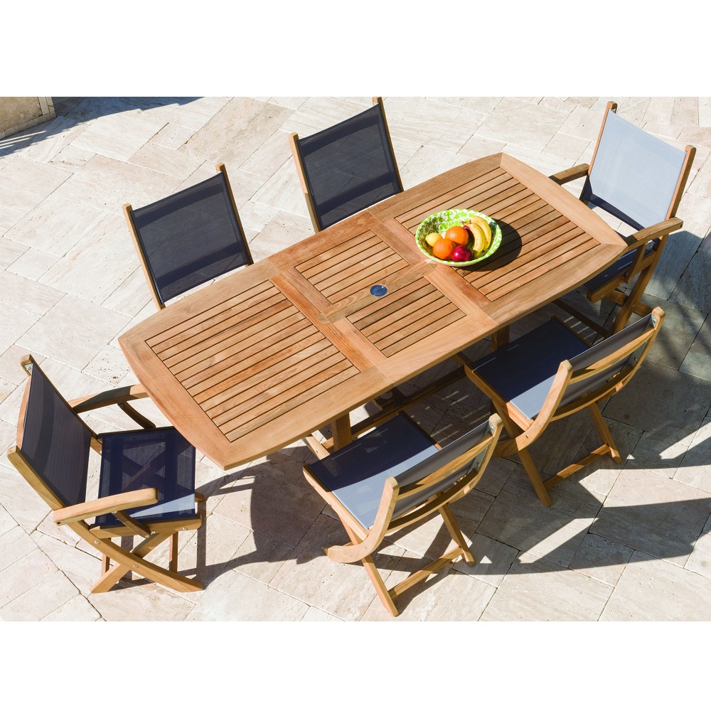 Royal Teak Sailmate Outdoor Dining Set for 6 with Expansion Table - RT-SAILMATE-SET5