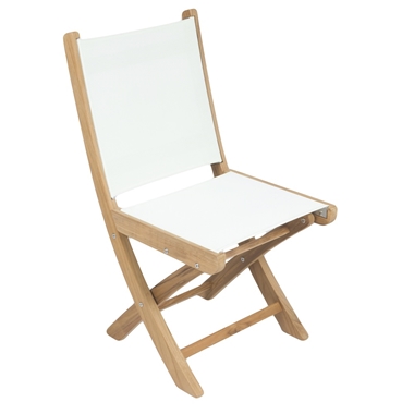 Royal Teak Sailmate Folding Sling Side Chair - SMS