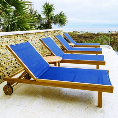Royal Teak Sundaze Lounge Outdoor Furniture Set for 4 with 2 Side Tables - RT-SUNDAZE-SET1