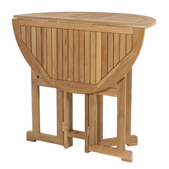 45" Round Drop Leaf Bar Table side view
