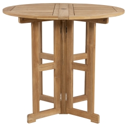 Royal Teak 45" Round Drop Leaf Bar Table - BTDL45