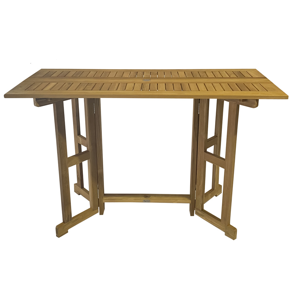 Royal Teak 64" Rectangle Drop Leaf Bar Table - BTDL64