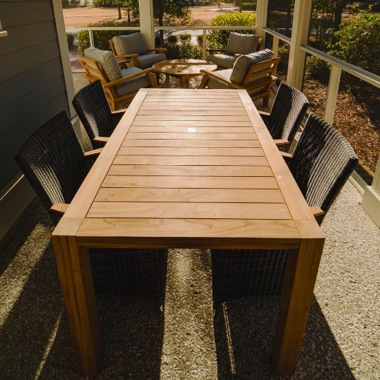 comfort dining table top view