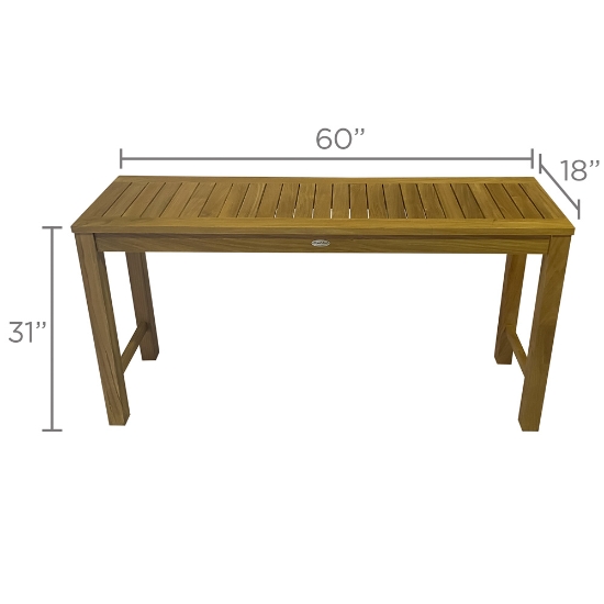 60" Console Table dimensions