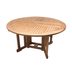 Royal Teak Teak 60" Round Drop Leaf Table - DLT5