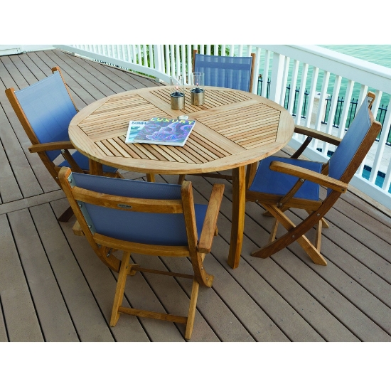 Royal teak dining table with teak frame