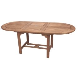 Royal Teak Teak Family 96-120" Oval Expansion Table - FEO10