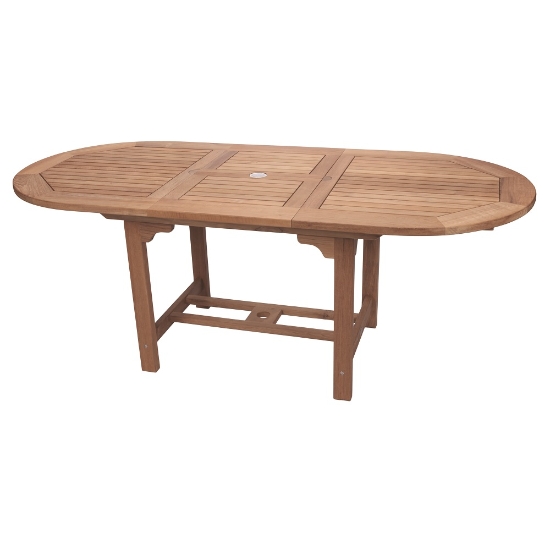 Royal Teak Teak Family 72-96" Oval Expansion Table - FEO8