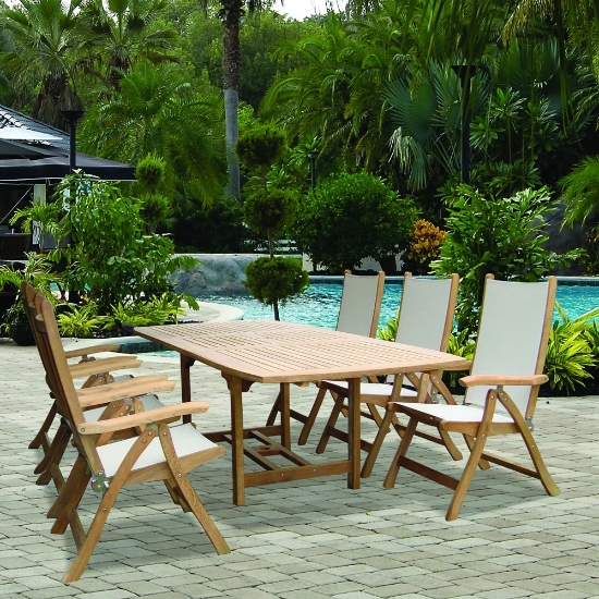 Teak Family dining table with teak frame