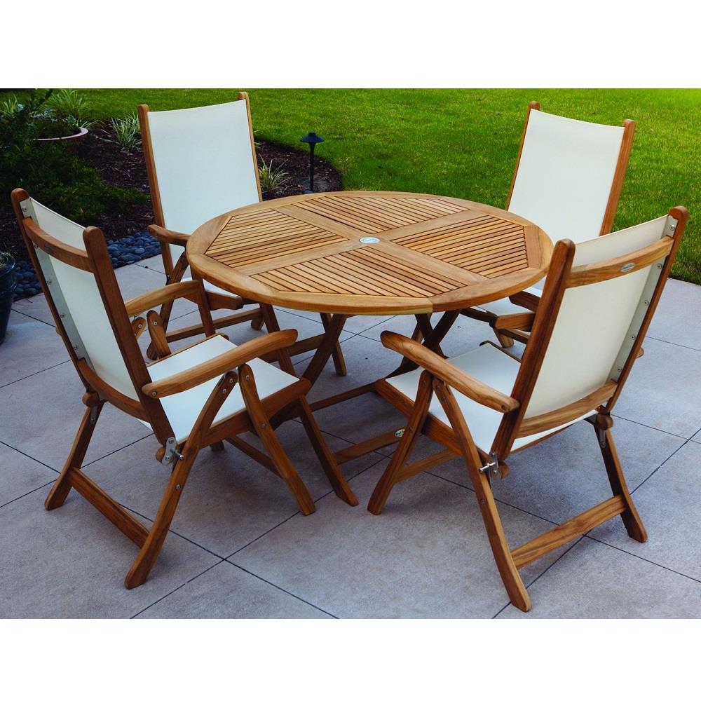 Royal Teak dining table with teak frame