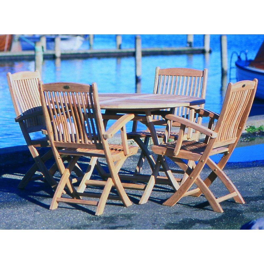 Royal teak dining table with teak top