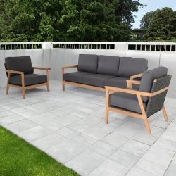 Royal Teak Venture Sofa and Lounge Chair  Teak Patio Set - RT-VENTURA-SET2