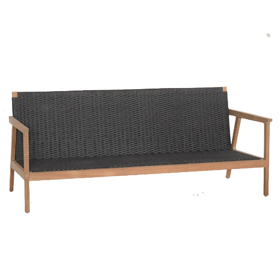 Ventura Sofa with Teak and Rope no cushions