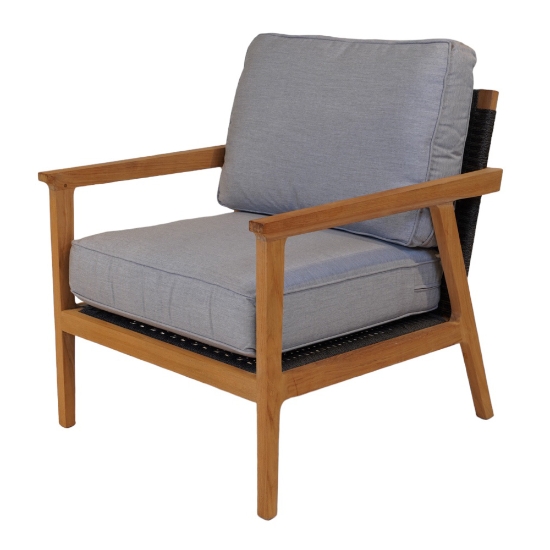 Royal Teak Ventura Club Chairs with Teak and Rope
