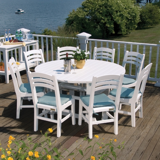 Seaside Casual Charleston Round Dining Set for 8 - SC-CHARLESTON-SET2