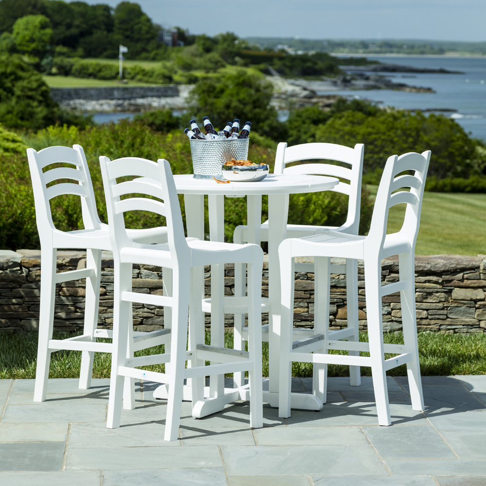Seaside Casual Charleston Patio Bar Set for 4 - SC-CHARLESTON-SET6