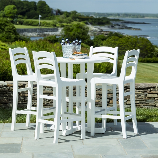 Seaside Casual Charleston Patio Bar Set for 4 - SC-CHARLESTON-SET6